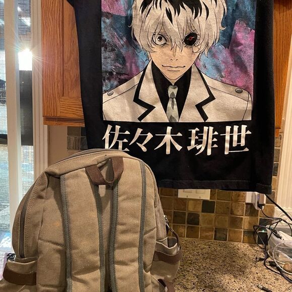 Tokyo Ghoul Canvas Backpack and Matching Shirt Men’s Large - Picture 9 of 15